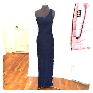 Size 2 sue wong navy fitted evening gown